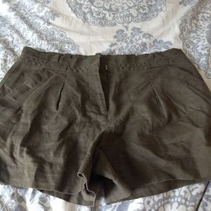 Lauren Conrad Olive Linen Shorts